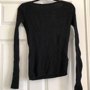 Thin plain black sweater